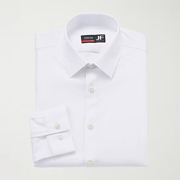 J. Ferrar 360 Stretch Performance Mens - White 17-17.5 / 34-35 NEW 925356 - Picture 1 of 2